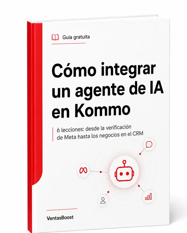 Portada de la guía: Cómo integrar un agente de IA en Kommo