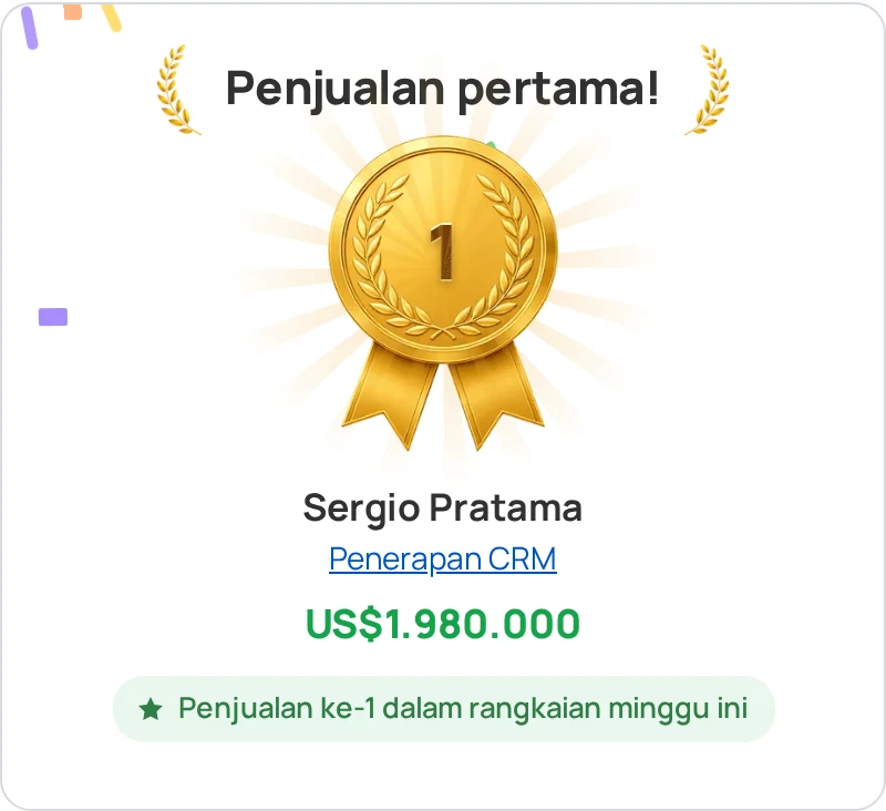 Jendela Sales Arena dengan tingkatan «Penjualan pertama»